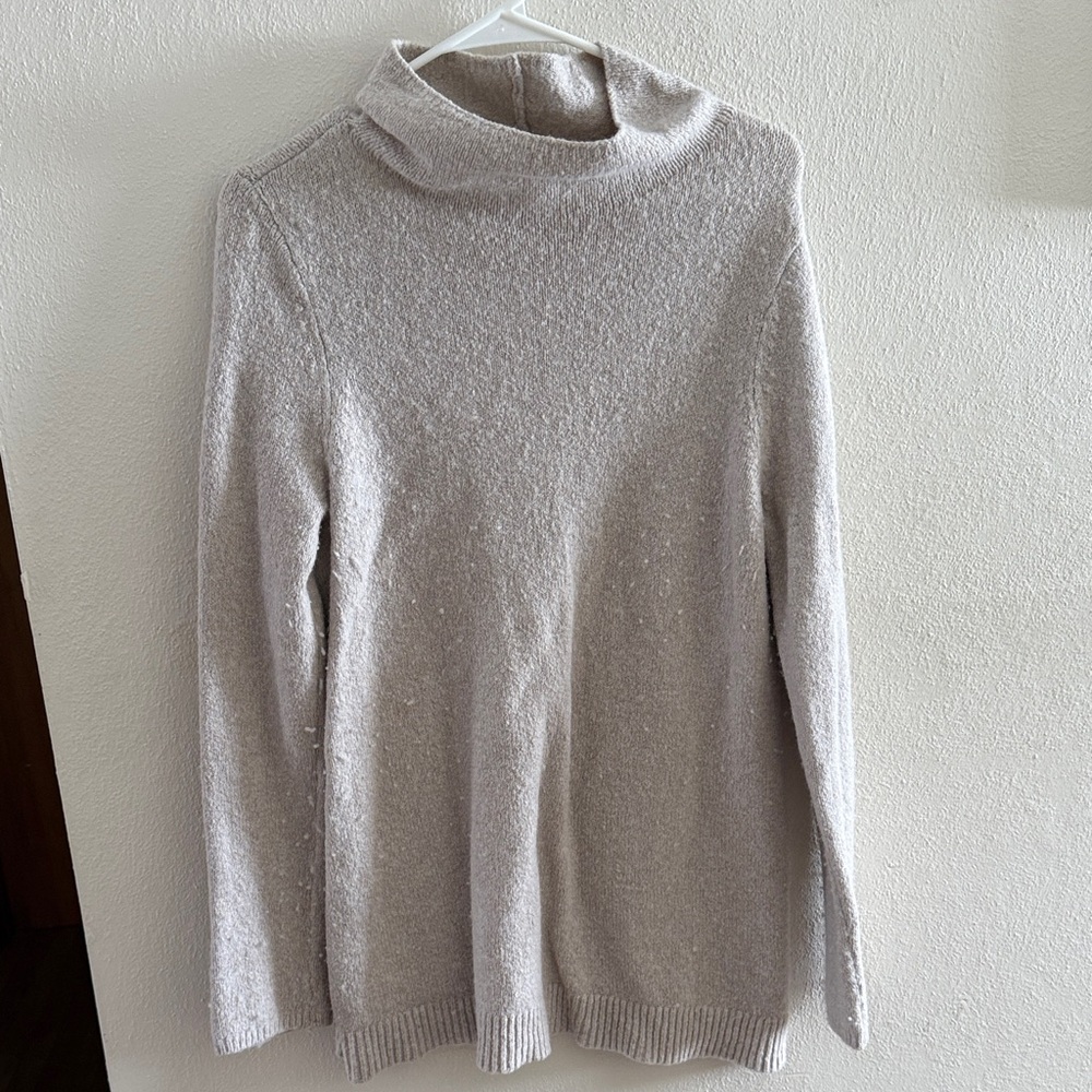 J. Jill Soft Cream Turtleneck Sweater